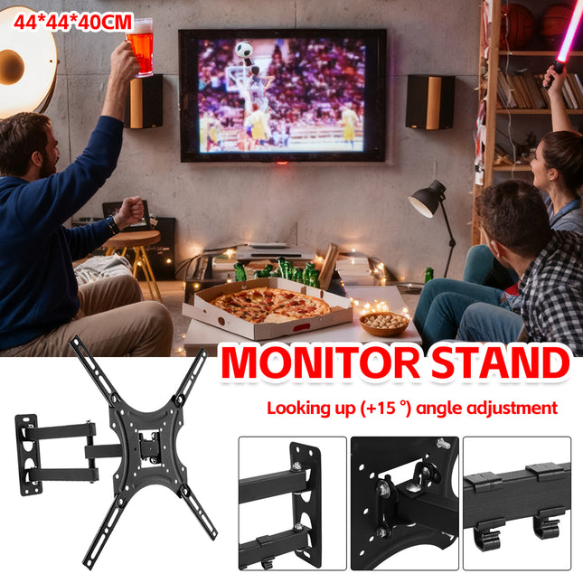 32-55 Inch TV Monitor Wall Mount Bracket Adjustable Telescopic Stable X-Shaped