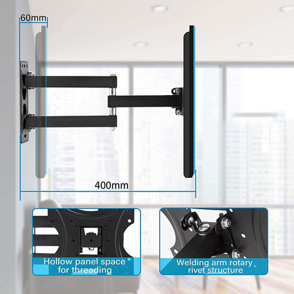 32-55 Inch TV Monitor Wall Mount Bracket Adjustable Telescopic Stable X-Shaped