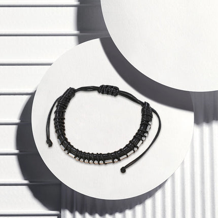 Morse Code Leather Bracelet A New Chapter Adjustable Handmade Stainless Steel Beads