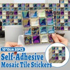 30PCS Waterproof Stainproof Wall Floor Tile Sticker Self Adhesive Renovation