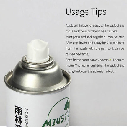 Moss Glue Spray 550ml for Rainforest Terrariums