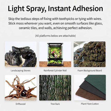Moss Glue Spray 550ml for Rainforest Terrariums