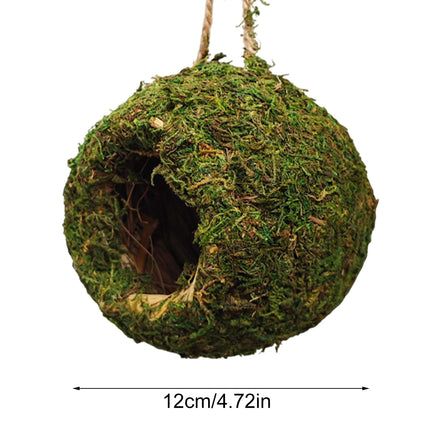 Hanging Bird Nest Moss Shelter Natural Hideout Nesting Hut Cage Decoration