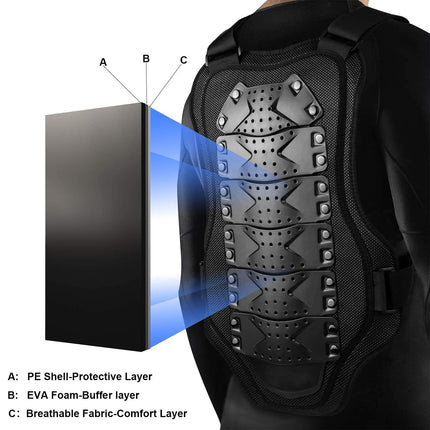 Motorcycle Protective Gear Back Protector Shockproof Breathable