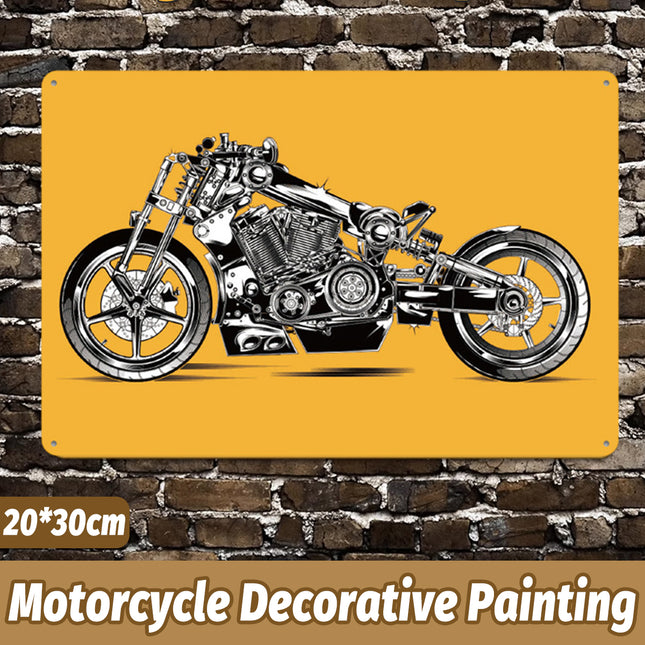 Vintage Tin Plate Art Stylish Iron Wall For Bar Living Room Easy-Install Durable