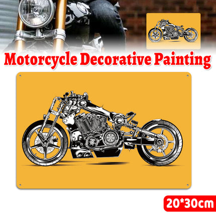 Vintage Tin Plate Art Stylish Iron Wall For Bar Living Room Easy-Install Durable