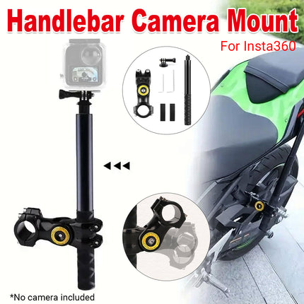 Motorcycle Handlebar Camera Mount Stable Shockproof for Outdoor Riding Recording