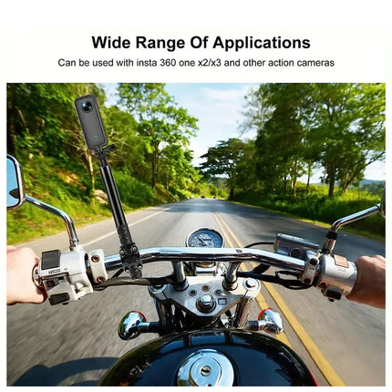 Motorcycle Handlebar Camera Mount Stable Shockproof for Outdoor Riding Recording