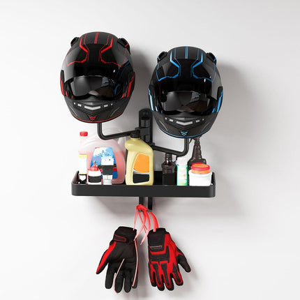 Multifunctional Rotating Helmet Glove Rack Storage Home Garage Gear Organizer