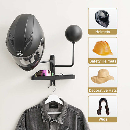 Multifunctional Rotating Helmet Glove Rack Storage Home Garage Gear Organizer