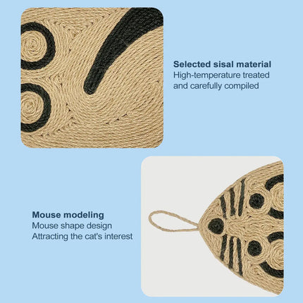 Hanging Lint Free Cat Scratcher Pad Cat Scratching Mat for Indoor Cats Durable