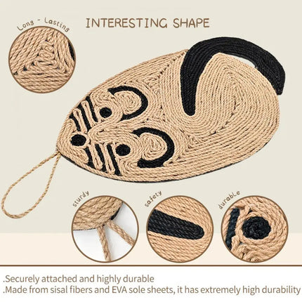 Hanging Lint Free Cat Scratcher Pad Cat Scratching Mat for Indoor Cats Durable