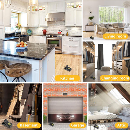 6pcs Rat Trap Automatic Reusable Mouse Catcher Snap Trap for Home Rodent Control