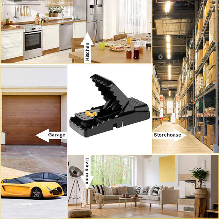 6pcs Rat Trap Automatic Reusable Mouse Catcher Snap Trap for Home Rodent Control