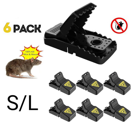 6pcs Rat Trap Automatic Reusable Mouse Catcher Snap Trap for Home Rodent Control