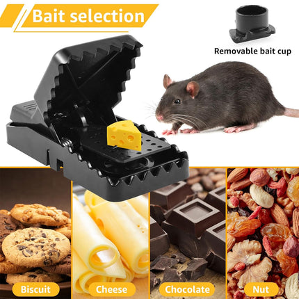 6pcs Rat Trap Automatic Reusable Mouse Catcher Snap Trap for Home Rodent Control
