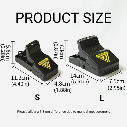 6pcs Rat Trap Automatic Reusable Mouse Catcher Snap Trap for Home Rodent Control