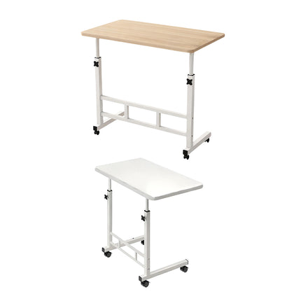 Mobile Bedside Table Adjustable Height Laptop Desk Rolling Computer Workstation