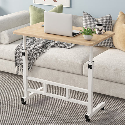 Mobile Bedside Table Adjustable Height Laptop Desk Rolling Computer Workstation