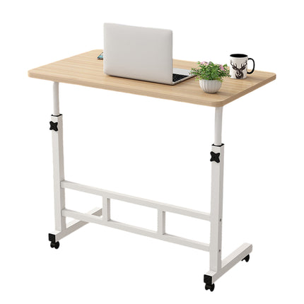 Mobile Bedside Table Adjustable Height Laptop Desk Rolling Computer Workstation