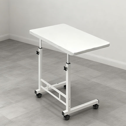Mobile Bedside Table Adjustable Height Laptop Desk Rolling Computer Workstation