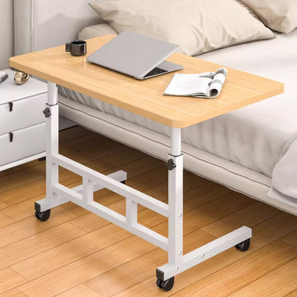 Mobile Bedside Table Adjustable Height Laptop Desk Rolling Computer Workstation
