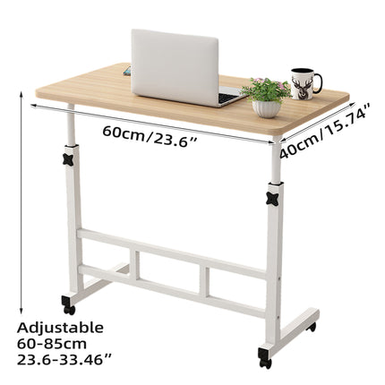 Mobile Bedside Table Adjustable Height Laptop Desk Rolling Computer Workstation