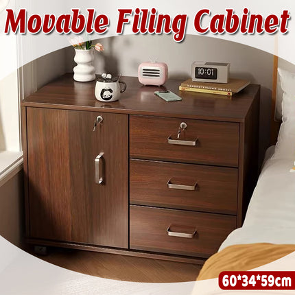 Multi-Functional Large Capacity Lockable Moveable Storage Cabinet With Wheels