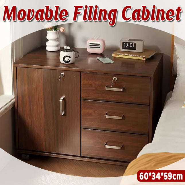 Multi-Functional Large Capacity Lockable Moveable Storage Cabinet With Wheels