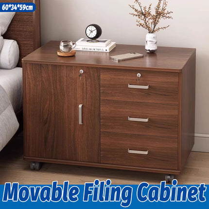 Multi-Functional Large Capacity Lockable Moveable Storage Cabinet With Wheels