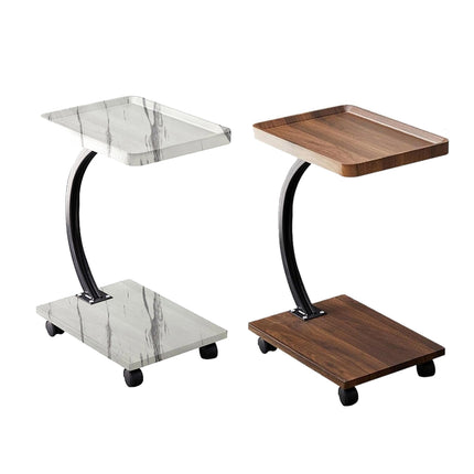 Home Useful Movable C-Shaped Side Table For Sofa Bedroom Small Space End Table