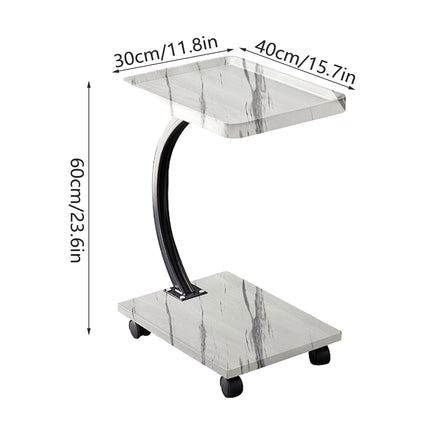 Home Useful Movable C-Shaped Side Table For Sofa Bedroom Small Space End Table