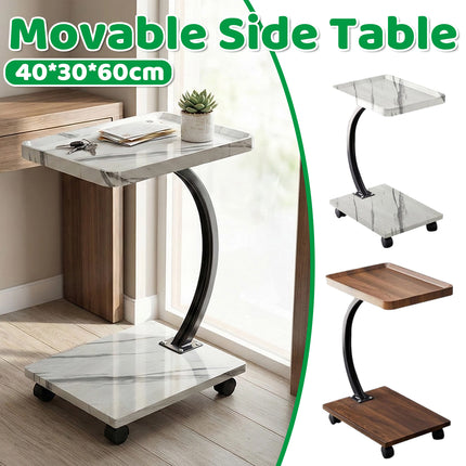 Home Useful Movable C-Shaped Side Table For Sofa Bedroom Small Space End Table