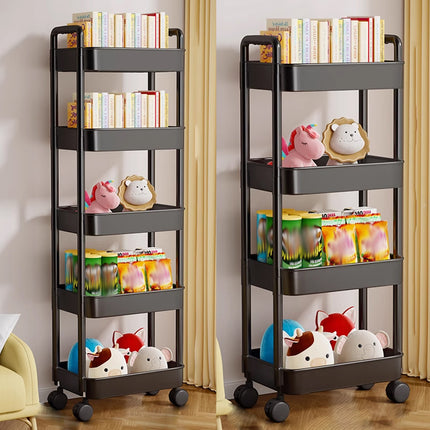 Movable Trolley Shelf Multi Layer Storage Rack Organizer Rolling Cart Stand