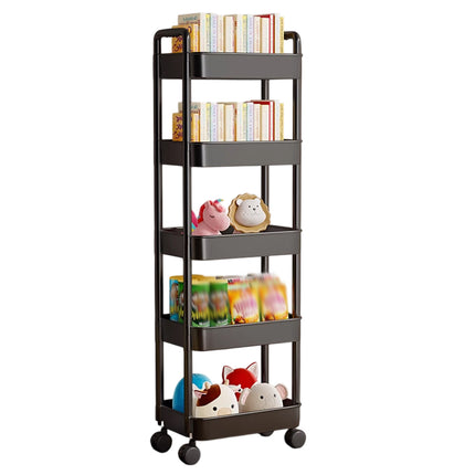 Movable Trolley Shelf Multi Layer Storage Rack Organizer Rolling Cart Stand