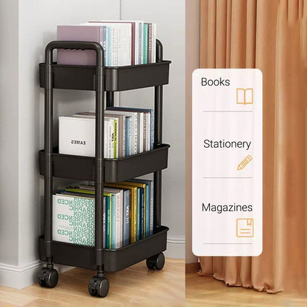 Movable Trolley Shelf Multi Layer Storage Rack Organizer Rolling Cart Stand