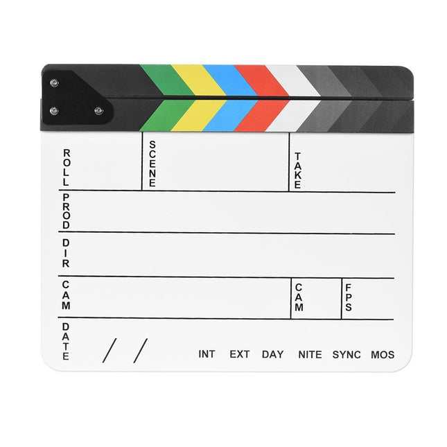 Acrylic Movie Clapper Board Durable Easy Clean for Movie Props Shooting Editing