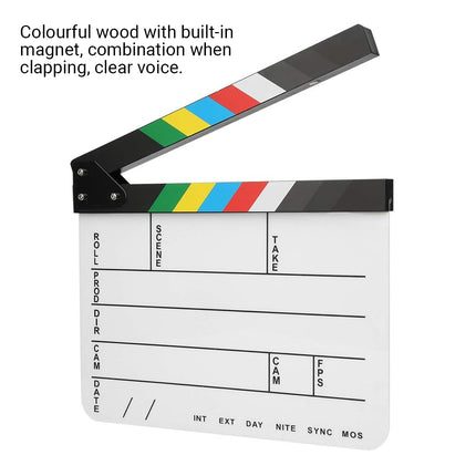 Acrylic Movie Clapper Board Durable Easy Clean for Movie Props Shooting Editing