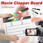 Acrylic Movie Clapper Board Durable Easy Clean for Movie Props Shooting Editing