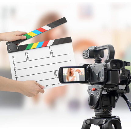 Acrylic Movie Clapper Board Durable Easy Clean for Movie Props Shooting Editing