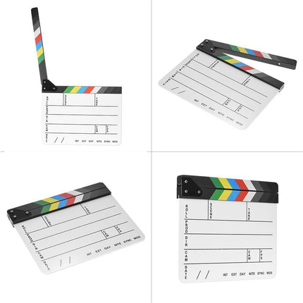 Acrylic Movie Clapper Board Durable Easy Clean for Movie Props Shooting Editing