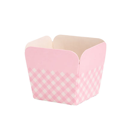 100 Pack Gingham Cupcake Baking Cups Heat Resistant Muffin Cases Party Dessert