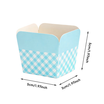 100 Pack Gingham Cupcake Baking Cups Heat Resistant Muffin Cases Party Dessert