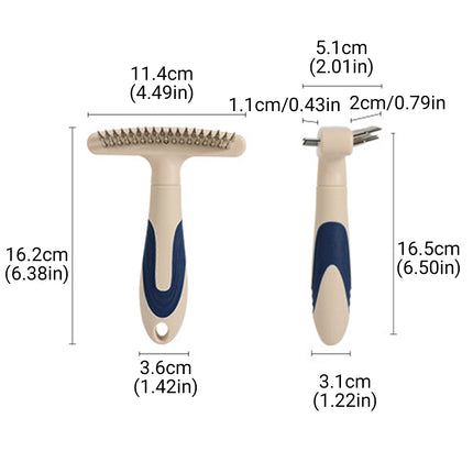 Dog Grooming Brush Deshedding Tool Pet Remover For Coat Undercoat Rake Pets