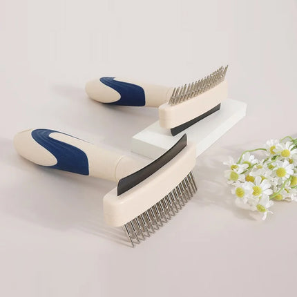 Dog Grooming Brush Deshedding Tool Pet Remover For Coat Undercoat Rake Pets