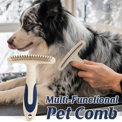 Dog Grooming Brush Deshedding Tool Pet Remover For Coat Undercoat Rake Pets