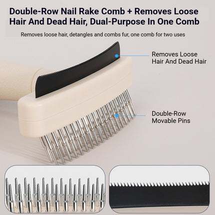 Dog Grooming Brush Deshedding Tool Pet Remover For Coat Undercoat Rake Pets