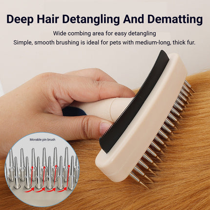 Dog Grooming Brush Deshedding Tool Pet Remover For Coat Undercoat Rake Pets