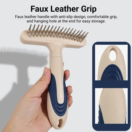 Dog Grooming Brush Deshedding Tool Pet Remover For Coat Undercoat Rake Pets