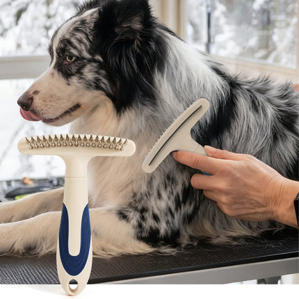 Dog Grooming Brush Deshedding Tool Pet Remover For Coat Undercoat Rake Pets